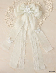 Miss Fulla Milk White Lace Butterfly Necklace/Hairclip/Hairband/KC/Train/Gloves
