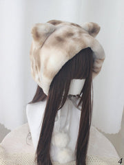 Handmade Plush Cat Ears Winter Hat