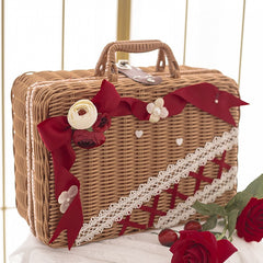 Tasha's Garden 7 Color Options Floral Design Rattan Box