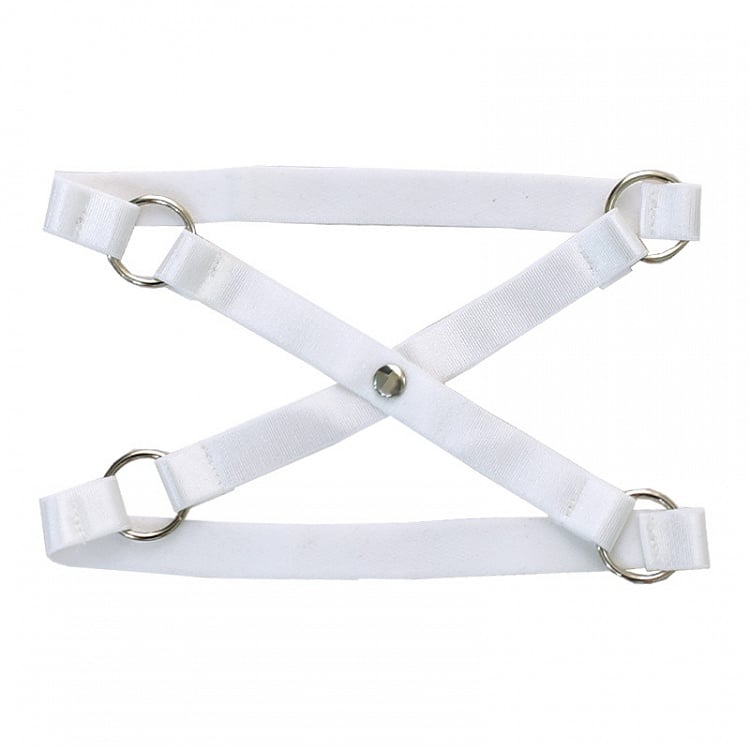 White Crossed Garter