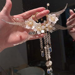 5 Color Options Cherry Blossom Design Bead Chains Ear Cuffs