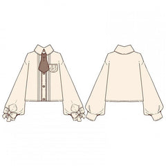 Detective Goose Bowknot Details Shirt