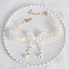 Butterfly Design Beaded Choker 6 Color Options