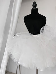 White Elastic Waist Petticoat