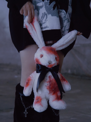 Gothic Handmade Stuffed Bunny