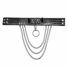 Punk Wild Python Grain Choker Black