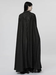 Goth Black Lapel Cloak