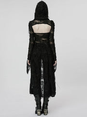 Dark Gothic Knitted Black Outerwear Witch Outfits
