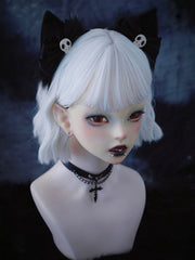 Small Skull-shaped Decorations Kitty Ears Shaped KC