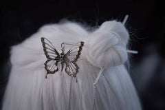 Metal Butterfly Chain Design Hairpins