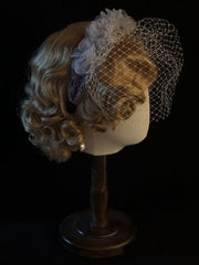 Handmade Veil Flower Decorated Grey KC