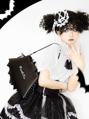 Halloween Black PU Bat-Shaped  Shoulder Bag
