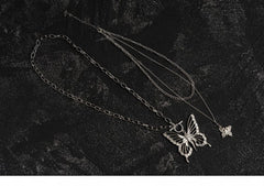 Metal Butterfly Pendants Necklaces