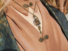 Steampunk Clock Birdcage Pendant Necklace