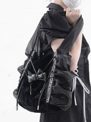 Patchwork Design Bowknot Shoulder Bag