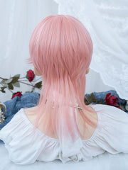 Pink Boy Style Wig with Bangs