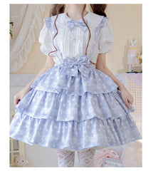 Peter Pan Collar Blouse / Tiered Skirt