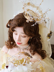 Egg Roll Gold Crown Hair Accessory