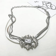 Stars Butterfly Vintage Rhinestone Necklace