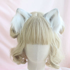 Handmade Faux Fur Tabby Cat Orange Cat Ears Hairclip