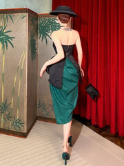 Emerald Side Thigh-high Slit Skirt