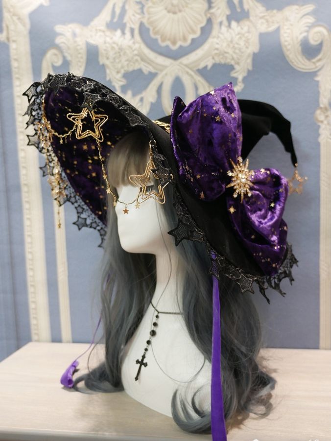 Starry Sky of Polar Night Purple Witch Hat