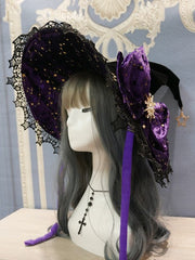 Starry Sky of Polar Night Purple Witch Hat