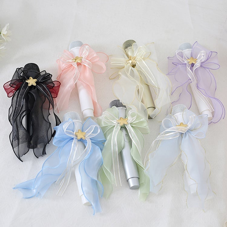 11 Options Star Bowknot Detail Microphone Model