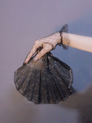 White / Black Lace Gloves