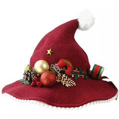 Handmade Wine Red Lolita Christmas Hat