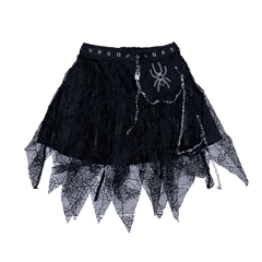 Spider Web Design Skirt Chain Decoration Handkerchief Hem