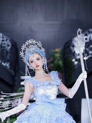 Snow Elf Handmade Lolita Hairclips / Crown Headpiece Accessories