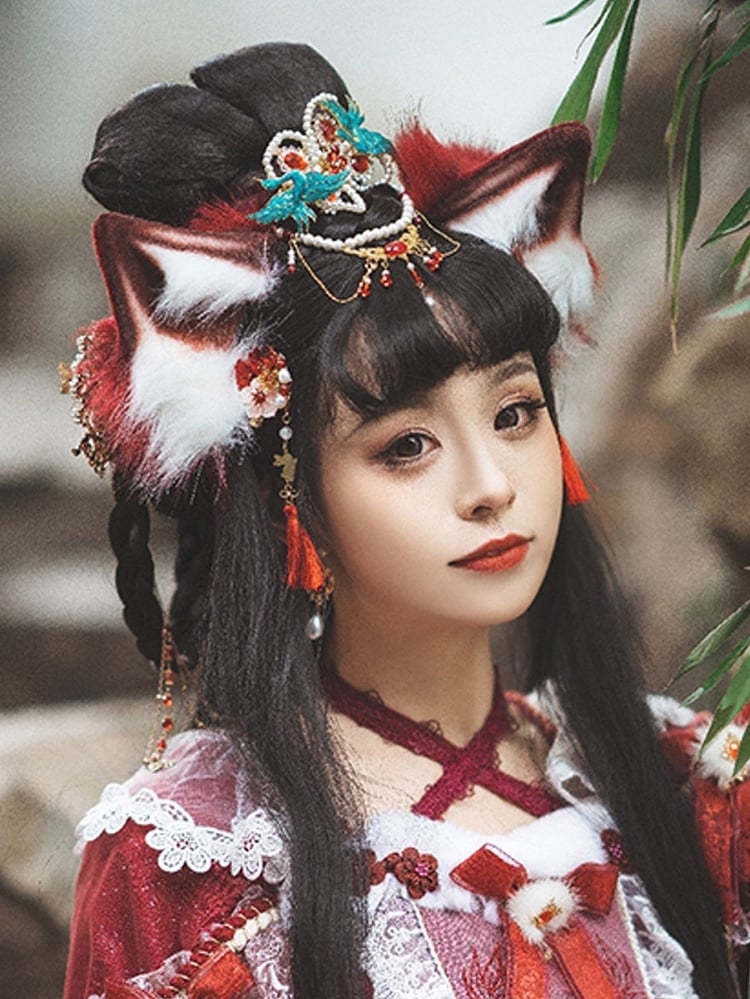 4 Color Options Handmade Faux Fur Animal Ears KC (Electric Waggle Version Available)