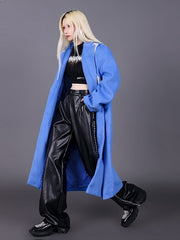 Studs Decorated Black PU  Pants