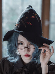 Eye Of Crucus Black Halloween Witch Hat