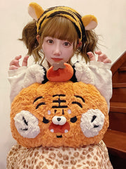 Tiger-shaped Sweet Backpack/Crossbody Plush Bag