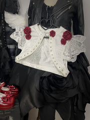 Butterfly Knight Roses Details Flutter Sleeves Gothic  Bolero