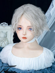 Silver Short Wavy Boy Style Wig