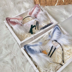 4 Color Options Handmade Faux Fur Animal Ears KC (Electric Waggle Version Available)